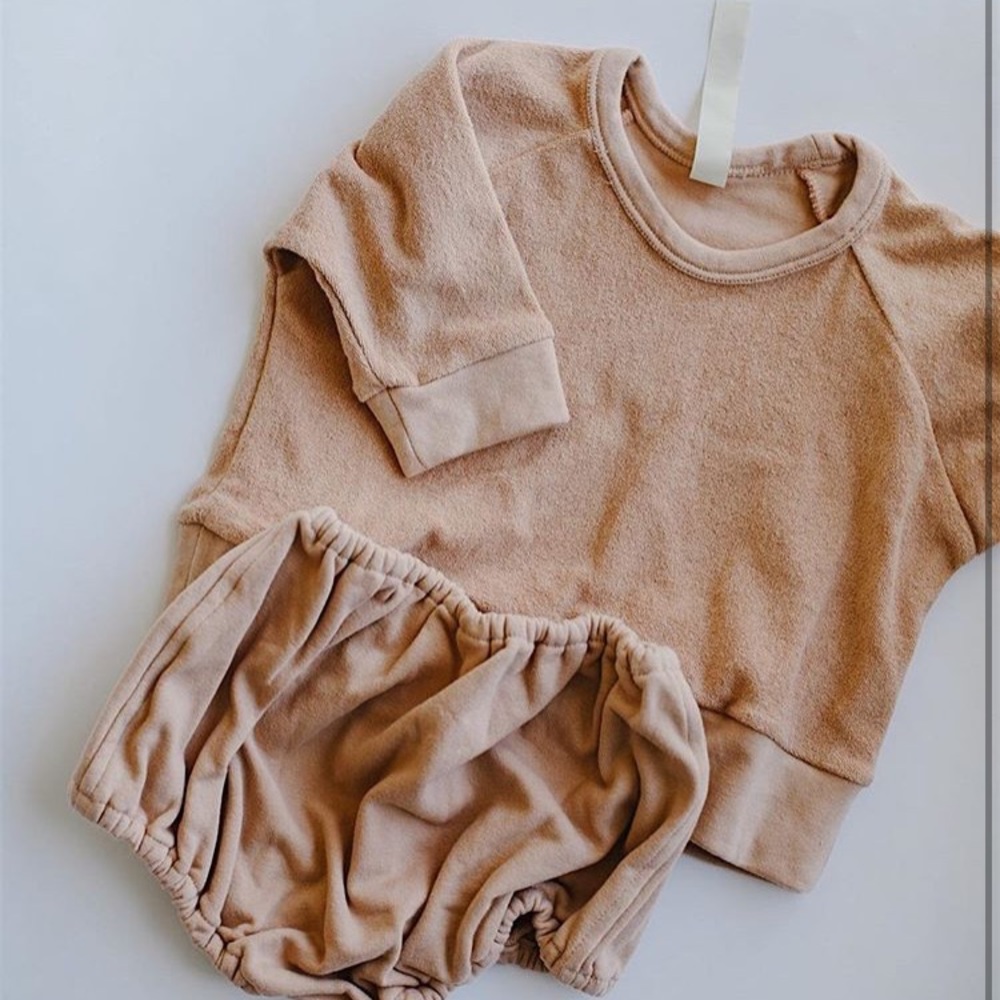 Millk Salmon Terry Cloth Sweater